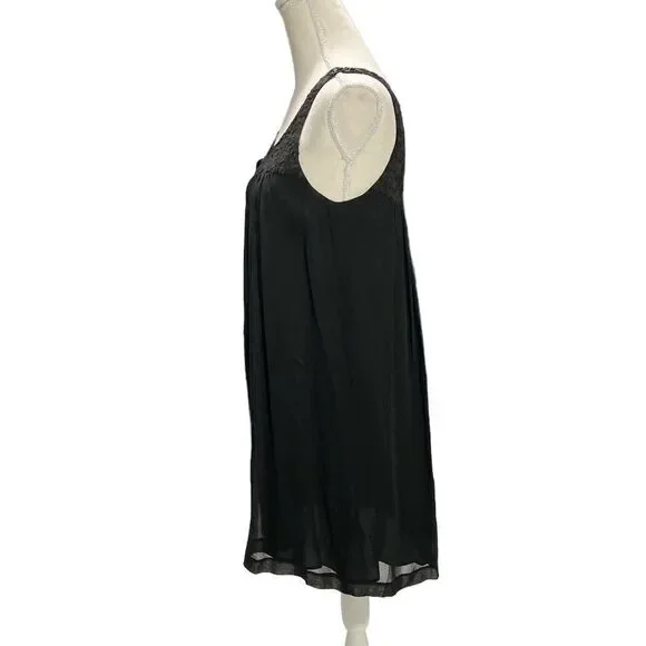 Theory Little Black Dress 100% Silk Lined SequinShort Party Dress Arleigh Sz 4 - Picture 3 of 5